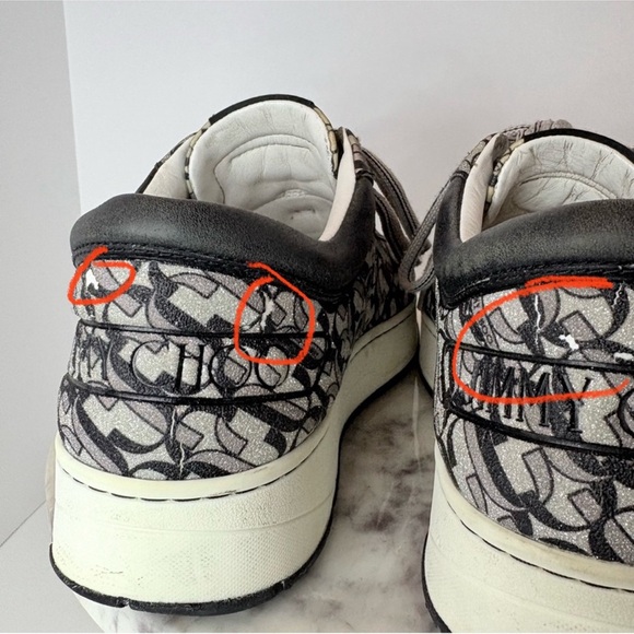 Jimmy Choo Monochrome Patterned Sneakers - Picture 15 of 15